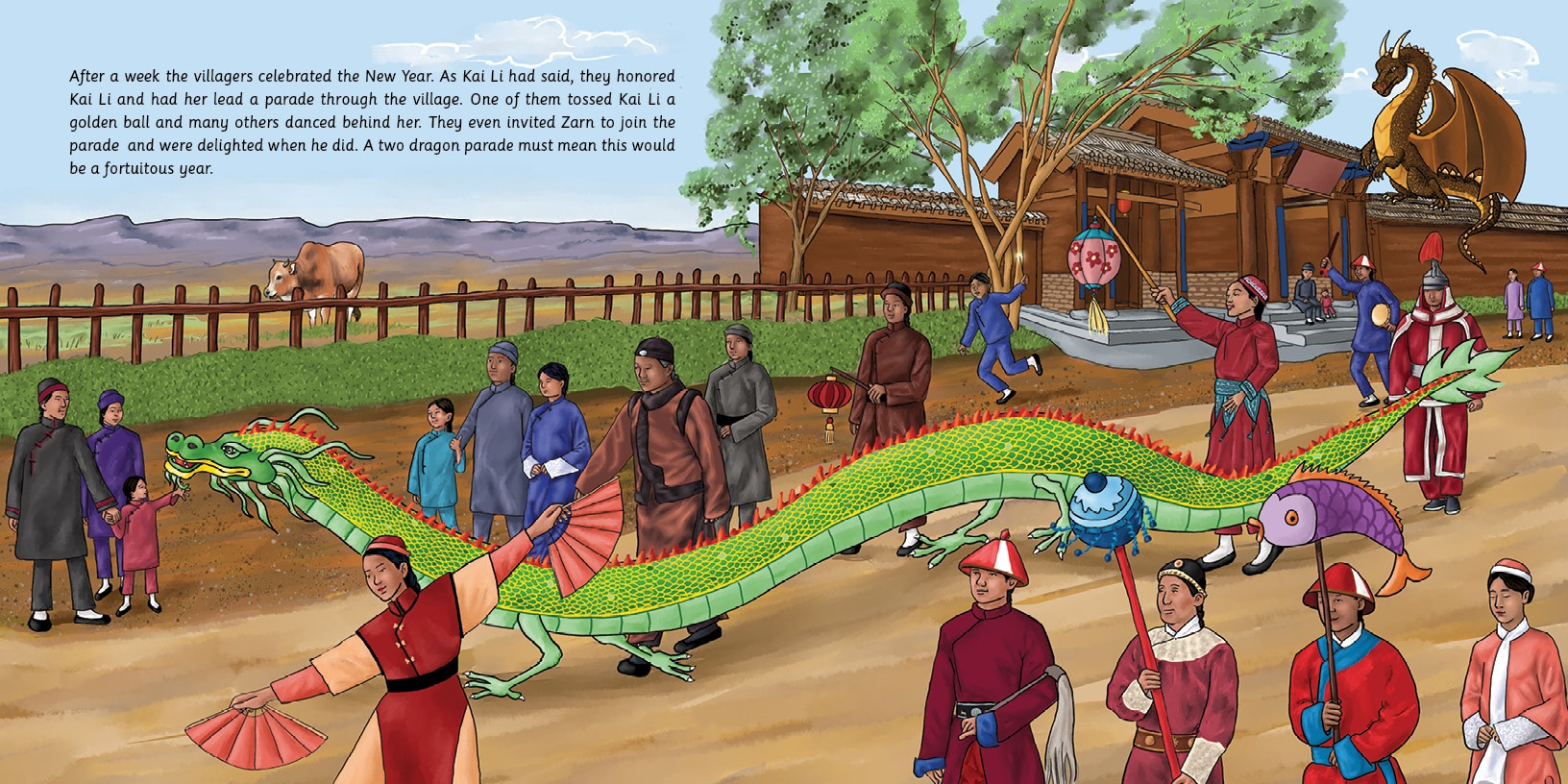 Interior spread from Dragon book